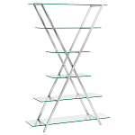 Стеллаж со стеклянными полками на стальном каркасе X-ray варинант исполнения - 1 | Loft Concept в Челябинске