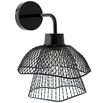 Бра с сетчатым металлическим абажуром Black Mesh Lampshade варинант исполнения - 1 | Loft Concept в Челябинске