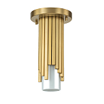 Потолочный светильник латунного цвета с цилиндрическим белым матовым плафоном Elstead Lighting варинант исполнения - 8 | Loft Concept в Челябинске