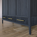 Большой Шкаф Primo Черный дуб с 3 дверьми и 3 выдвижными ящиками варинант исполнения - 6 | Loft Concept в Челябинске