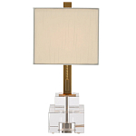 Настольная лампа прямоугольная на прозрачном основании Charm and Luxury варинант исполнения - 3 | Loft Concept в Челябинске