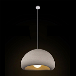 Подвесной светильник с куполообразным белым фактурным абажуром Sergey Makhno варинант исполнения - 3 | Loft Concept в Челябинске