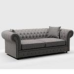 Мебельная ткань Шенилл серый цвет 142 см T4-46 варинант исполнения - 7 | Loft Concept в Челябинске