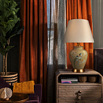 Настольная лампа бежевая с изображением птиц Slip Away варинант исполнения - 5 | Loft Concept в Челябинске