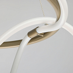 Люстра подвесная круглая золотого цвета с белыми изогнутыми световыми линиями Luke Lampco Tracer Lamp варинант исполнения - 7 | Loft Concept в Челябинске