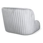 Барный стул со спинкой и подлокотниками на 4-х деревянных ножках Серый Велюр Ava Charm варинант исполнения - 3 | Loft Concept в Челябинске