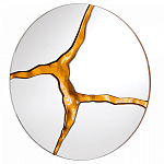 Зеркало кругле с декоративной золотой вставкой Golden Tree варинант исполнения - 1 | Loft Concept в Челябинске