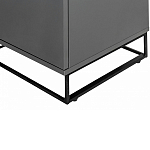 Шкаф-витрина цвета графит с полками и стеклянной дверью Strict Lines варинант исполнения - 5 | Loft Concept в Челябинске