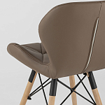 Стул с коричневым сиденьем из экокожи JEROEN варинант исполнения - 6 | Loft Concept в Челябинске