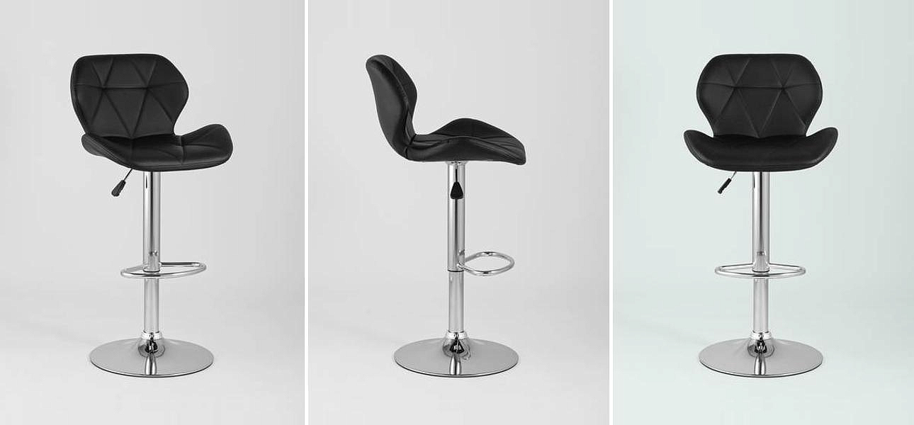 Барный Стул Jeroen Chair Черная Экокожа Барный Стул Jeroen Chair Черная Экокожа - Loft-Concept в Челябинске