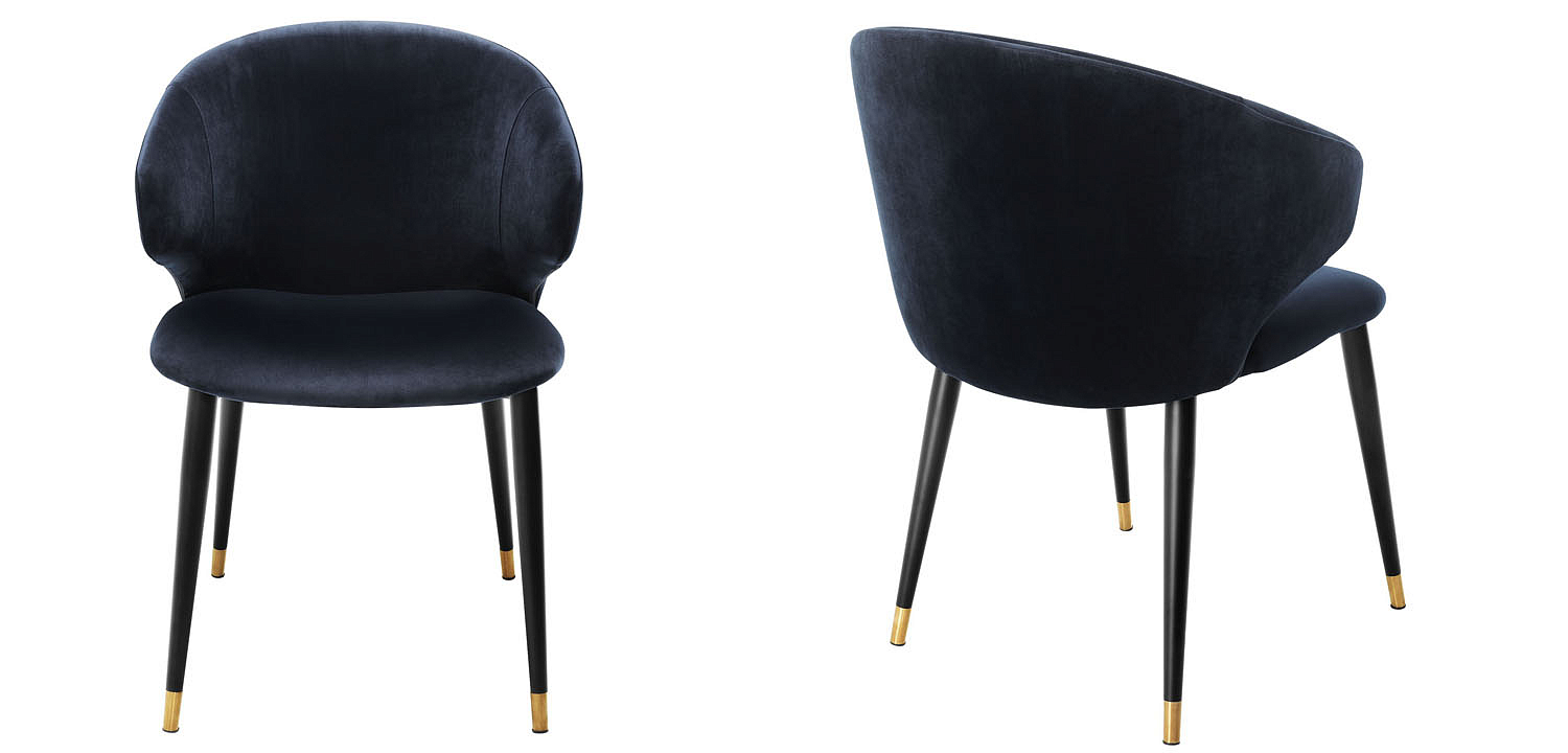 Стул Eichholtz DINING CHAIR VOLANTE blue Стул Eichholtz DINING CHAIR VOLANTE blue - Loft-Concept в Челябинске