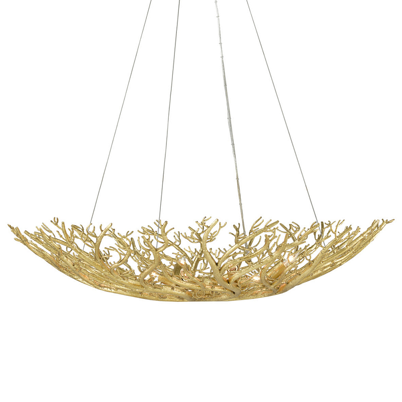 Люстра в форме золотой чаши из кораллов Coral Decor Золотой Люстра в форме золотой чаши из кораллов Coral Decor Золотой в Челябинске | Loft Concept