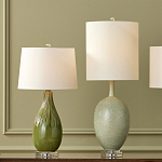 Настольная лампа зеленая грушевидной формы Rich Green Glaze варинант исполнения - 4 | Loft Concept в Челябинске