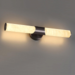 Бра с вытянутым цилиндрическим плафоном из белого алебастра на круглом основании Темная Латунь Cryptocrystalline Stone варинант исполнения - 2 | Loft Concept в Челябинске