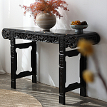 Черная резная консоль в Китайском стиле из массива Black Dragon Console варинант исполнения - 2 | Loft Concept в Челябинске