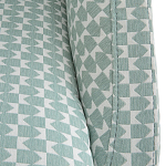 Кресло светло-бирюзовое с принтом Pauley Light Turquoise Armchair варинант исполнения - 5 | Loft Concept в Челябинске