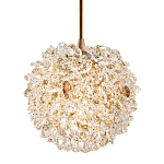 Подвесной хрустальный светильник шарообразной формы Amber Crystal Hanging Light 12 варинант исполнения - 1 | Loft Concept в Челябинске