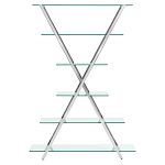 Стеллаж со стеклянными полками на стальном каркасе X-ray варинант исполнения - 2 | Loft Concept в Челябинске