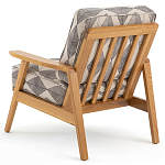 Кресло с каркасом из массива дуба Deniaud Oak Rhombus Beige Armchair варинант исполнения - 4 | Loft Concept в Челябинске