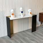 Консоль прямоугольная с основанием чёрного и золотого цвета Wrap варинант исполнения - 2 | Loft Concept в Челябинске