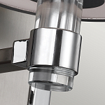 Бра цвета хром с белым цилиндрическим стеклянным плафоном Feiss варинант исполнения - 4 | Loft Concept в Челябинске