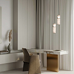 Подвесной светильник с цилиндрическим плафоном из белого алебастра Cryptocrystalline Stone варинант исполнения - 9 | Loft Concept в Челябинске