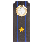 Часы погон подарочные настольные Авиация ВМФ из натурального камня Змеевик Military Clock варинант исполнения - 10 | Loft Concept в Челябинске