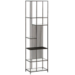 Стеллаж из металла и стекла Menzie Black Stripes Metal Rack варинант исполнения - 2 | Loft Concept в Челябинске
