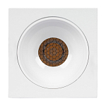 Встраиваемый спот светодиодный квадаратный белого цвета с круглым углублением Ombra Lux  варинант исполнения - 2 | Loft Concept в Челябинске