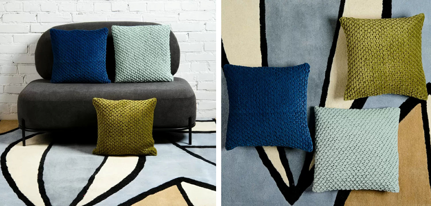 Подушка Purnama Quilting blue Подушка Purnama Quilting blue - Loft-Concept в Челябинске