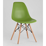 Пластиковый стул на ножках из массива бука Eames Green варинант исполнения - 1 | Loft Concept в Челябинске