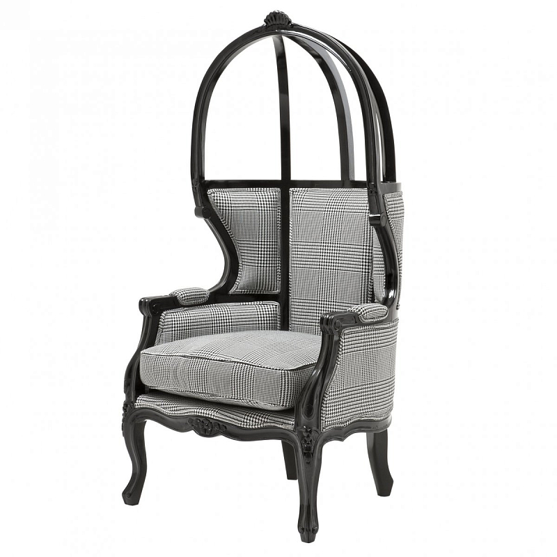Кресло Eichholtz Chair Wellington Черный Черно-белый Кресло Eichholtz Chair Wellington Черный Черно-белый в Челябинске | Loft Concept