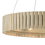 Люстра круглая из толстых деревянных реек Natural Style варинант исполнения - 1 | Loft Concept в Челябинске