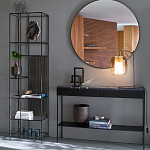 Стеллаж из металла и стекла Menzie Black Stripes Metal Rack варинант исполнения - 7 | Loft Concept в Челябинске