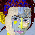 Картина с вышивкой Портрет wall panel People with the yellow ear 2 варинант исполнения - 1 | Loft Concept в Челябинске