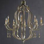 Люстра деревянная с подвесками Gray Curved Profile варинант исполнения - 2 | Loft Concept в Челябинске