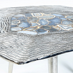 Кофейный стол со столешницей из агата Agate Design Blue  варинант исполнения - 2 | Loft Concept в Челябинске
