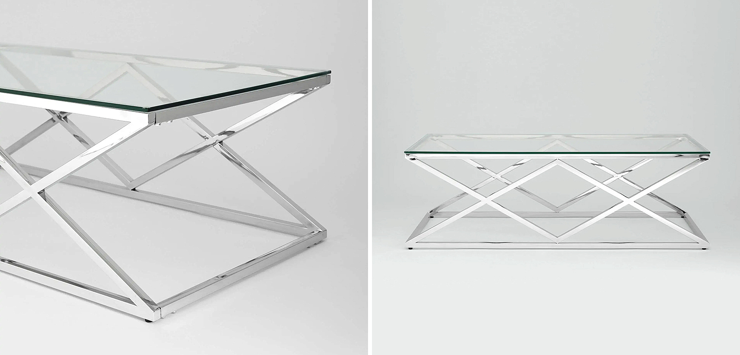 Столик кофейный Geometry Rhombus Silver Столик кофейный Geometry Rhombus Silver - Loft-Concept в Челябинске