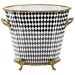 Фарфоровое кашпо Black and white square варинант исполнения - 1 | Loft Concept в Челябинске