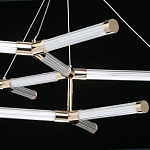 Люстра с геометрической конструкцией из вытянутых цилиндрических плафонов Hex Scaffold  варинант исполнения - 8 | Loft Concept в Челябинске