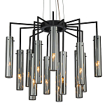 Люстра со стеклянными цилиндрическими плафонами Luminous Cylinders Smoky варинант исполнения - 1 | Loft Concept в Челябинске