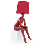 Лампа MANNEQUIN LAMP с абажуром девушка на кресле варинант исполнения - 1 | Loft Concept в Челябинске