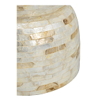 Приставной столик с мозаичным рисунком из раковин устриц Bone Inlay варинант исполнения - 3 | Loft Concept в Челябинске