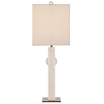 Настольная лампа из мрамора с тканевым прямоугольным абажуром Eternity варинант исполнения - 4 | Loft Concept в Челябинске