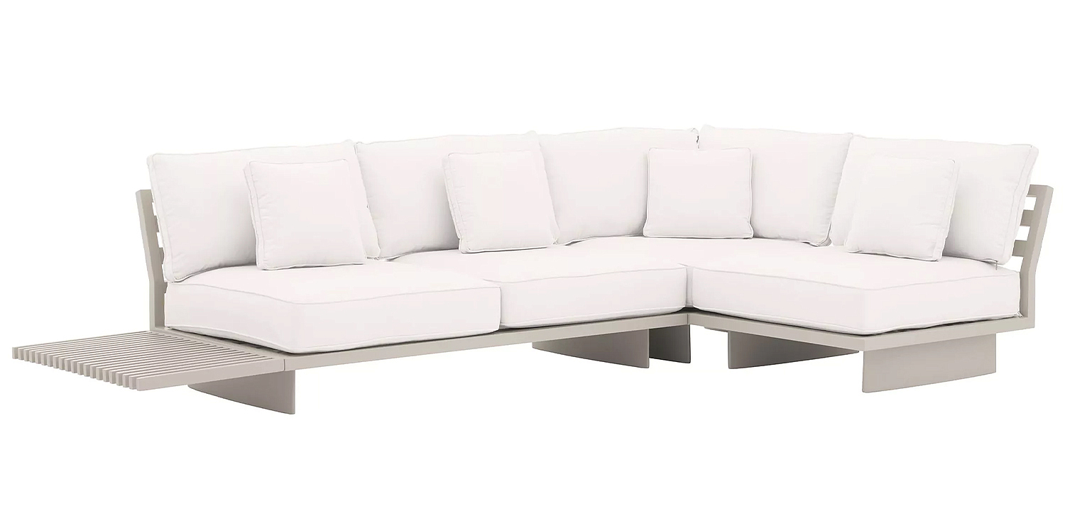 Модульный диван Eichholtz Sofa Royal Palm Белый Бежевый Модульный диван Eichholtz Sofa Royal Palm Белый Бежевый - Loft-Concept в Челябинске