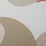 Подушка декоративная хлопковая бежевого цвета с абстрактным принтом Elysian Flow Sand варинант исполнения - 3 | Loft Concept в Челябинске