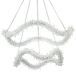 Двухъярусная кольцевая люстра с хрустальным декором Gilbertine Crystal Wavy Ring Chandelier варинант исполнения - 1 | Loft Concept в Челябинске