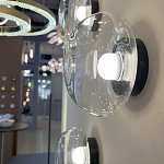 Бра с куполообразным плафоном и черным металлическим основанием Flos Wireline Lighting варинант исполнения - 2 | Loft Concept в Челябинске