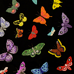 Картина ручная вышивка бисером Бабочки Butterflies and Light Bulb варинант исполнения - 4 | Loft Concept в Челябинске