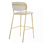 Стул барный широкой полукруглой спинкой на золотистых ножках Chair Smooth Shapes варинант исполнения - 3 | Loft Concept в Челябинске